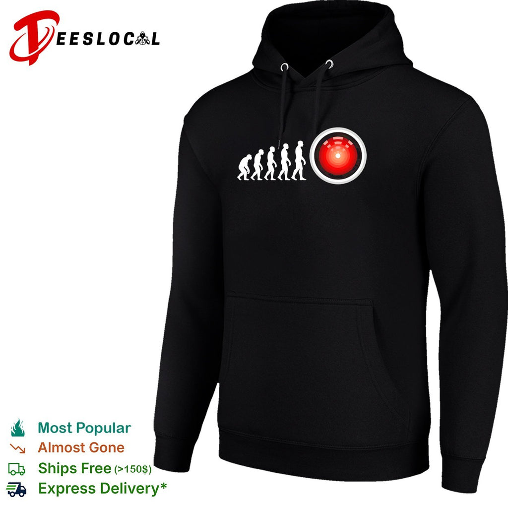 Human evolution to HAL 9000 AI 2001 Space Odyssey humor shirt