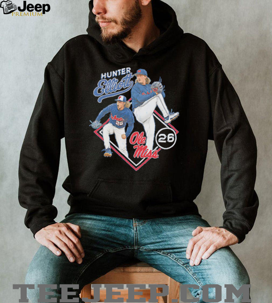 Hunter Elliott Ole Miss Baseball Star T Shirt
