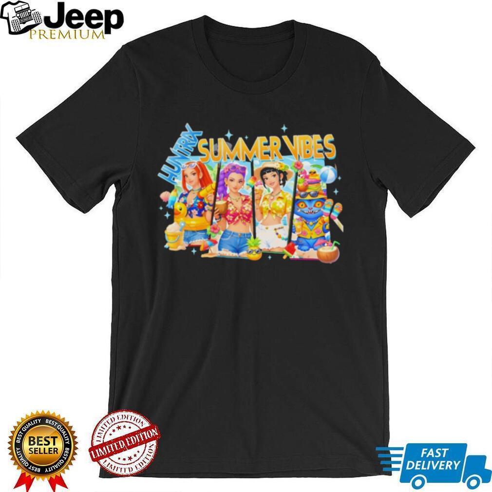Huntrax Summer Vibes Tropical Anime Girls Beach Party T Shirt