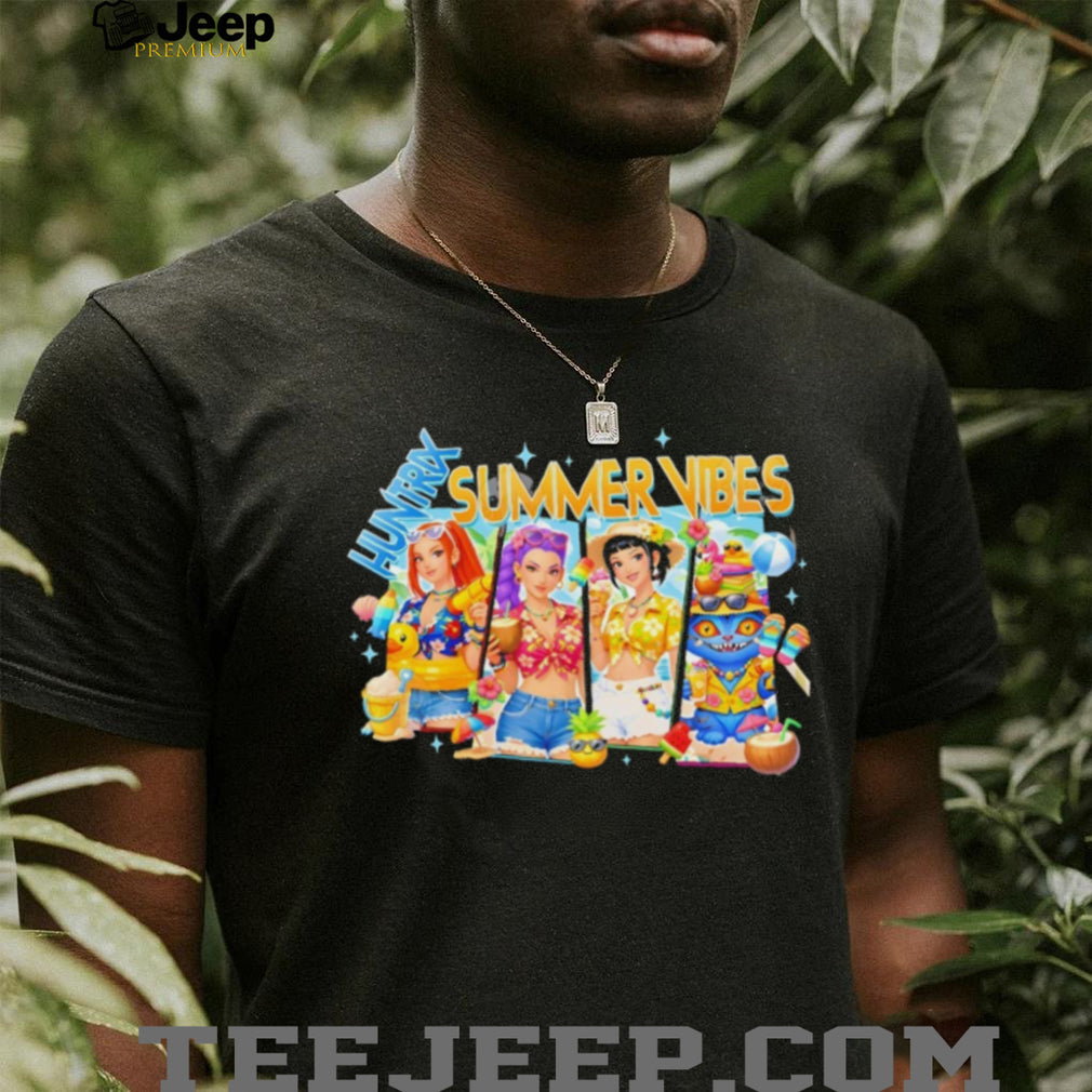 Huntrax Summer Vibes Tropical Anime Girls Beach Party T Shirt