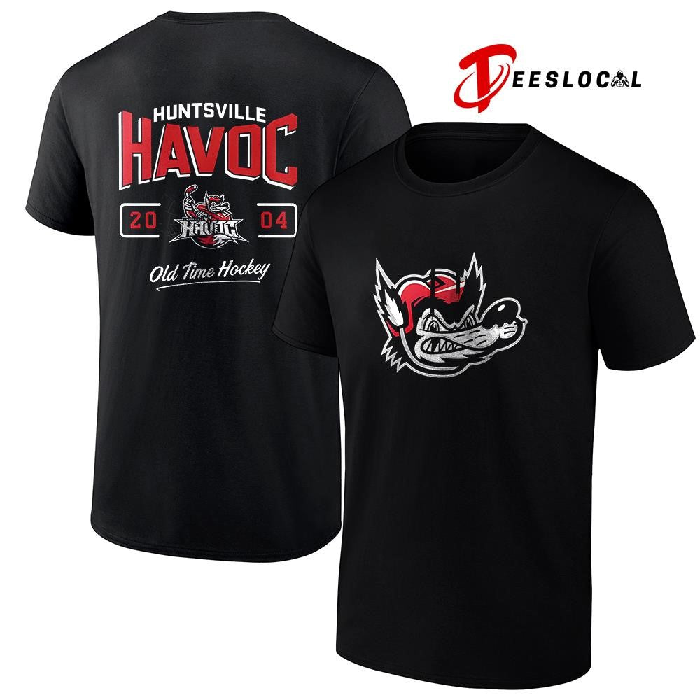 Huntsville Havoc 2004 old time hockey logo shirt