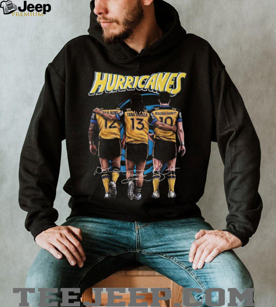 Hurricanes Rugby Legends Ma’a Nonu Tana Umaga Beauden Barrett Signatures T Shirt