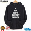 I Am Not Justin Bieber Bold Slogan Minimalist T Shirt