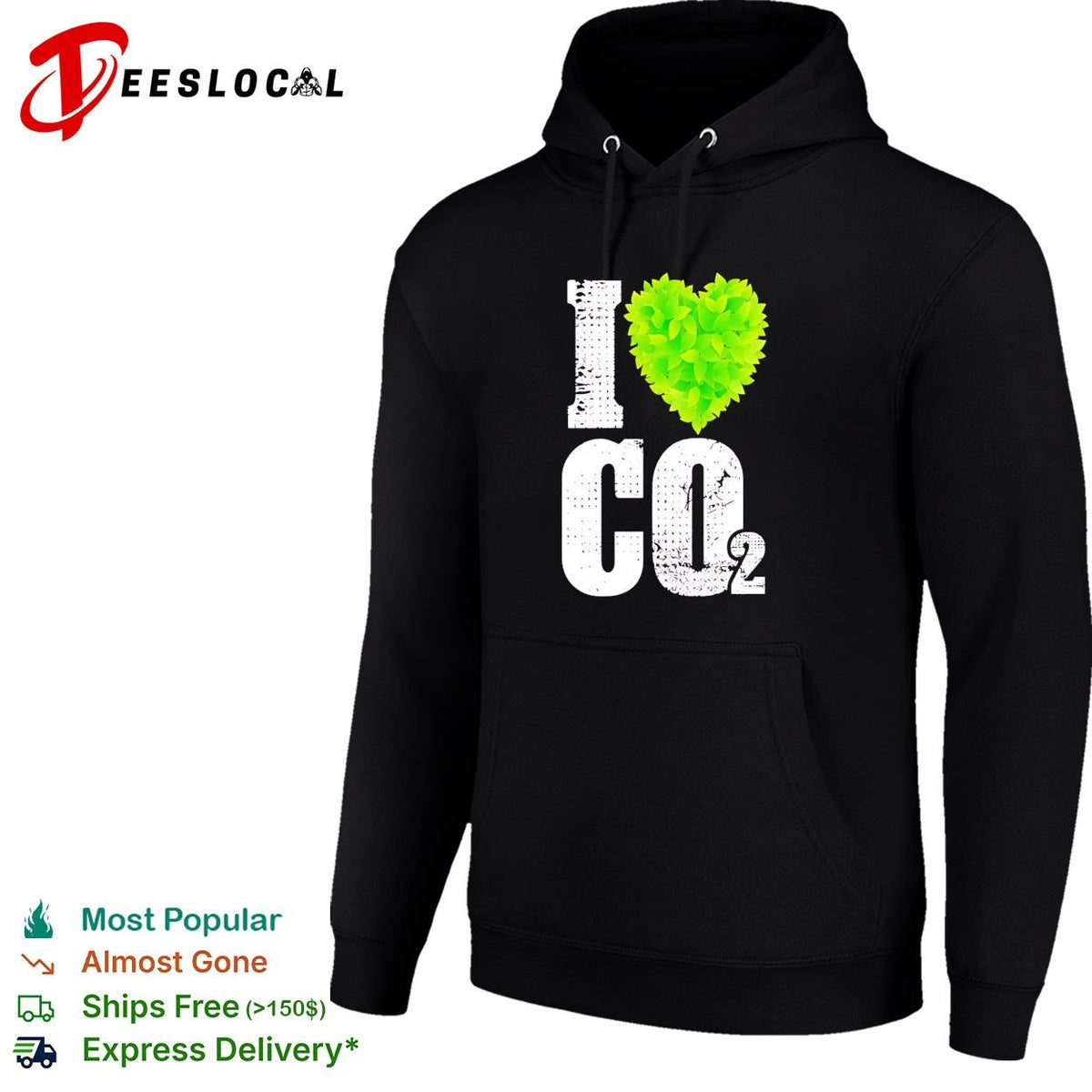 I Heart CO2 green heart by leaf shirt