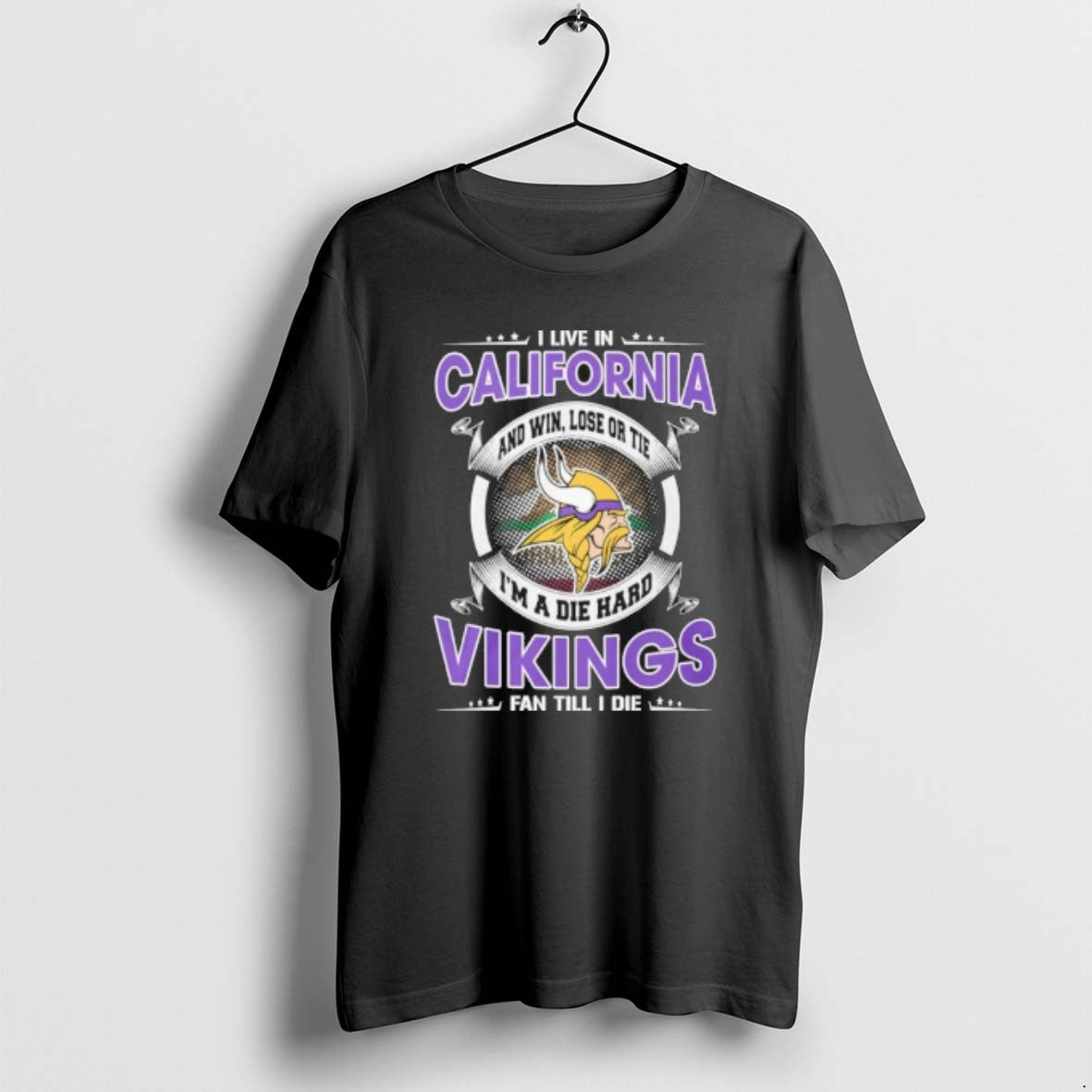 I Live In California And Win Lose Or Tie Im A Die Hard Minnesota Vikings