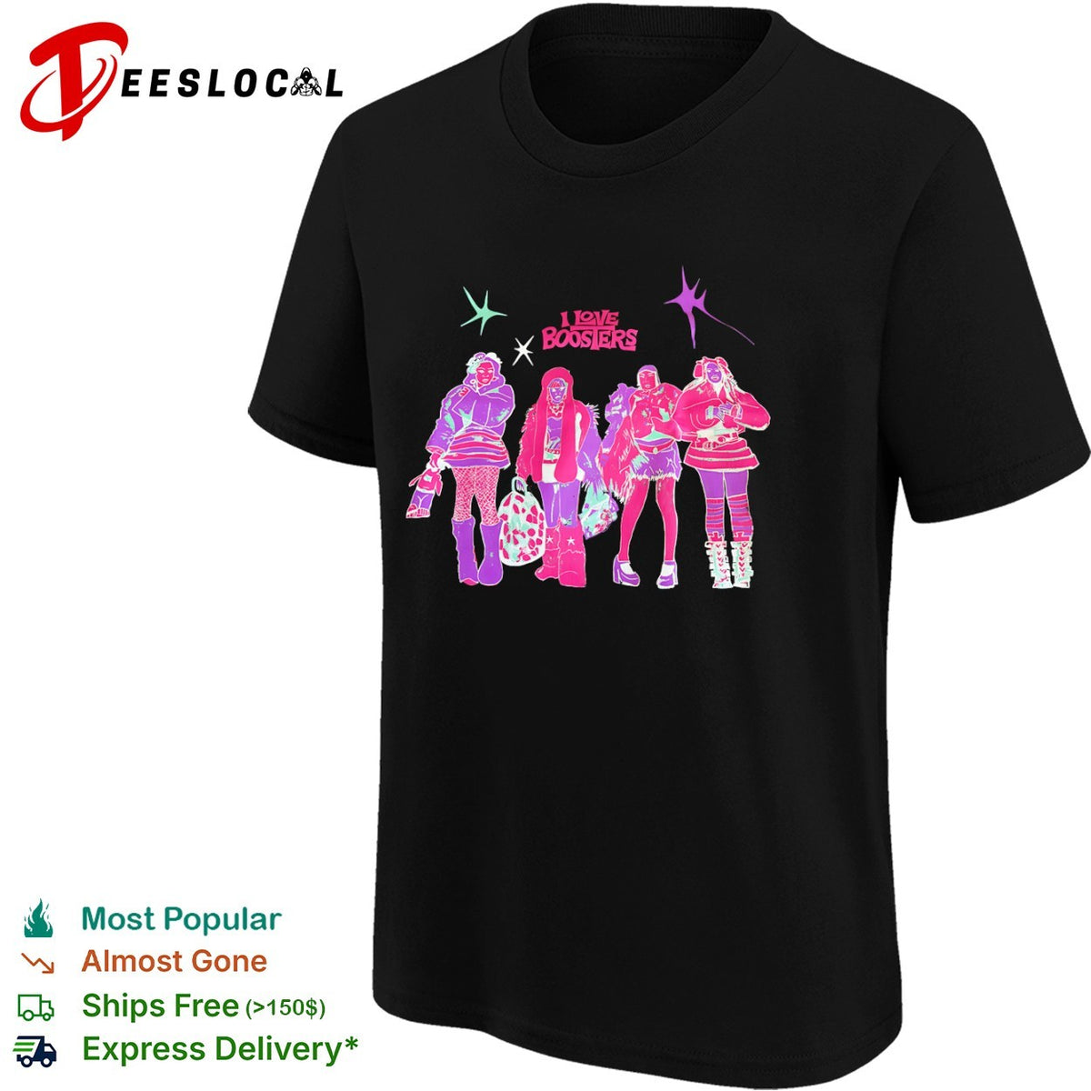 I Love Boosters graphic shirt