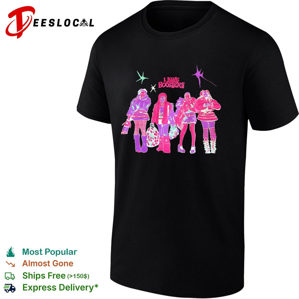 I Love Boosters graphic shirt