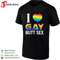 I Love Gay Butt Sex Rainbow Heart shirt