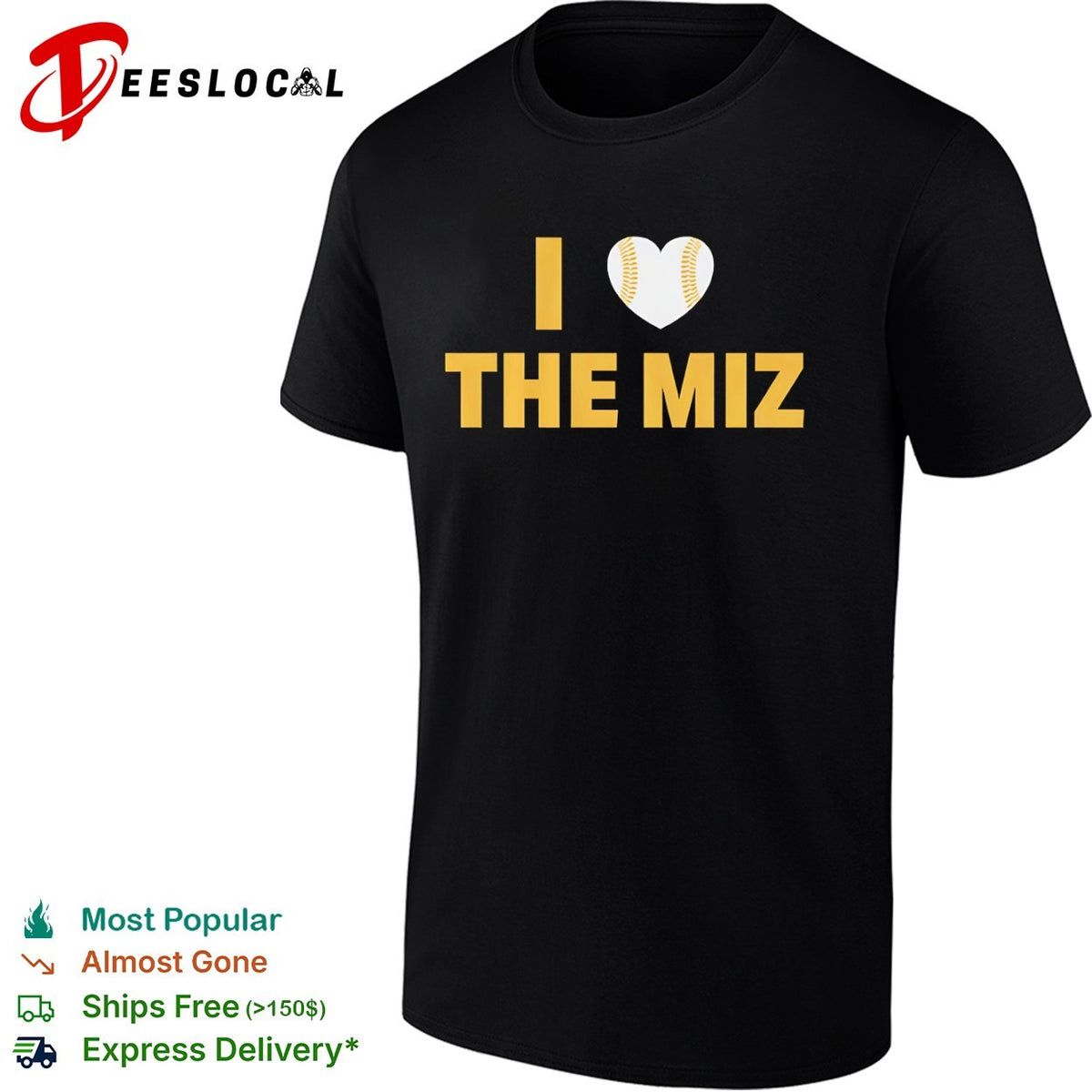 I Love the Miz Wrestler Mike Mizanin Softball Heart logo shirt