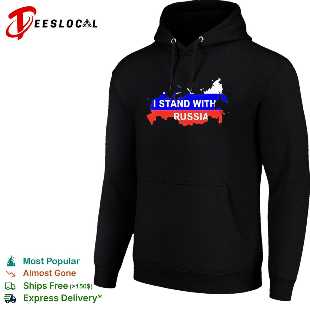 I Stand With Russia Map Flag Patriotic Nationalism Nation Country Political shirt