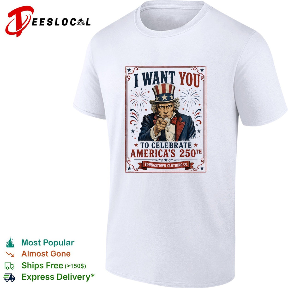 I Want You to Celebrate America 250th Youngstown Patriotic USA shirt