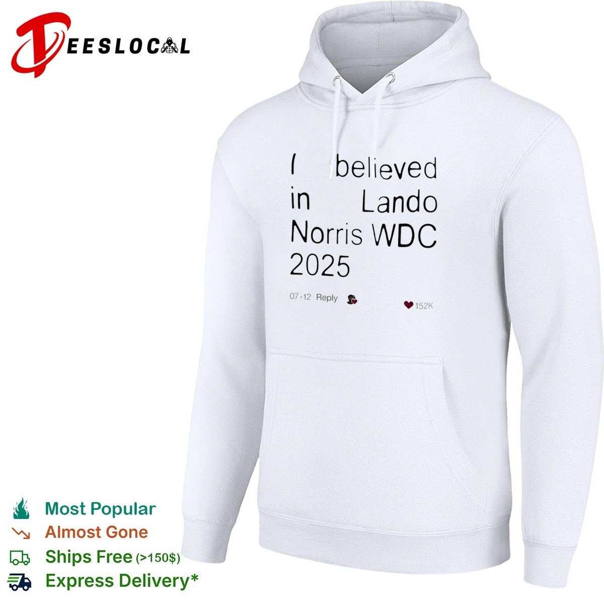 I believed in Lando Norris WDC 2025 Formula 1 McLaren racing fan social media shirt