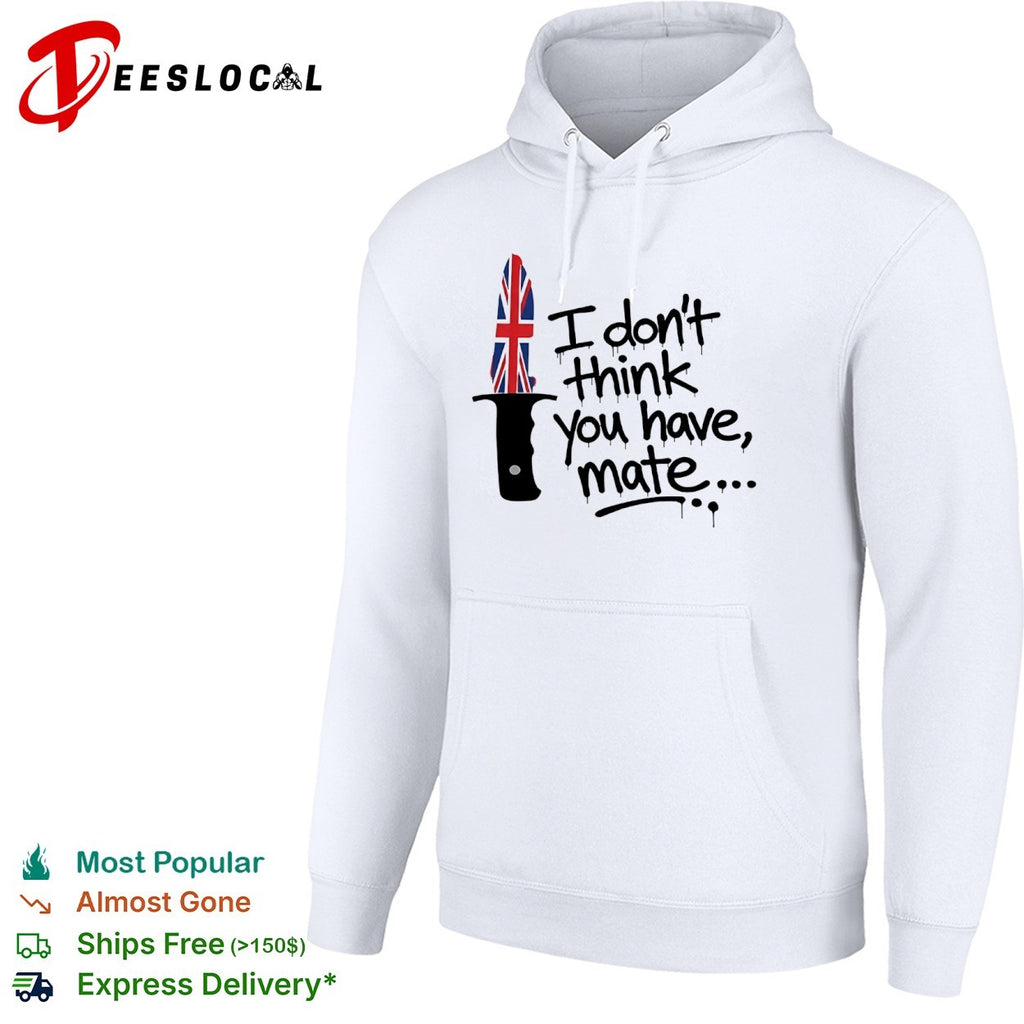 I don’t think you have mate UK Union Jack flag knife blade graphic print shirt