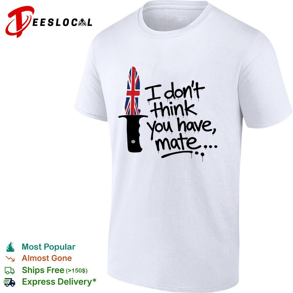 I don’t think you have mate UK Union Jack flag knife blade graphic print shirt