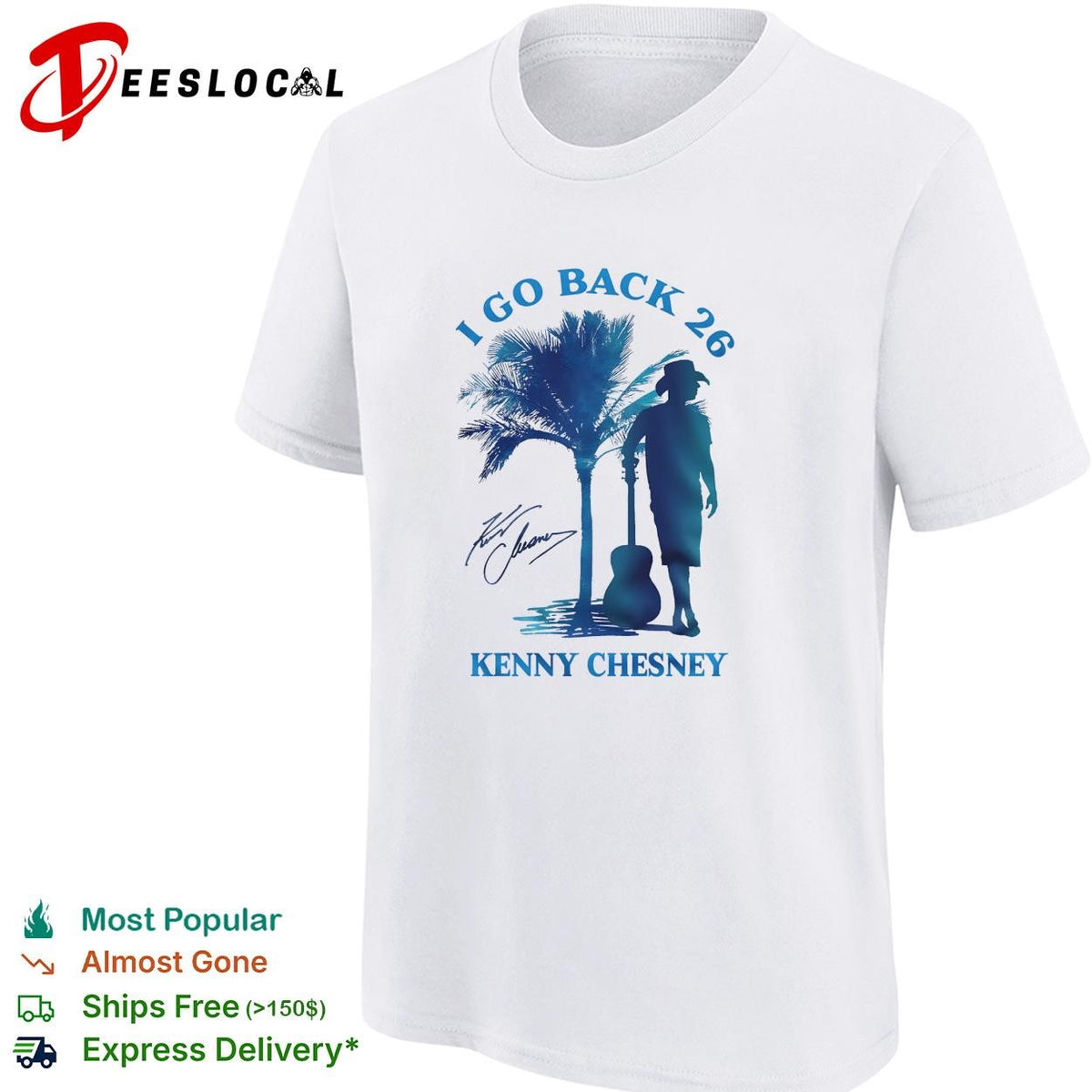 I go back beach silhouette guitar palm trees poster shirt