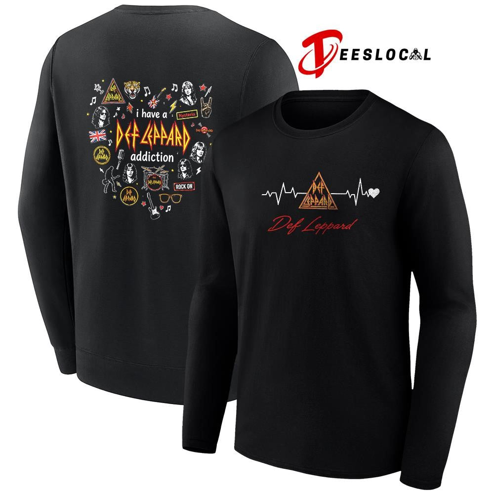 I have a Def Leppard addiction heartbeat signs shirt