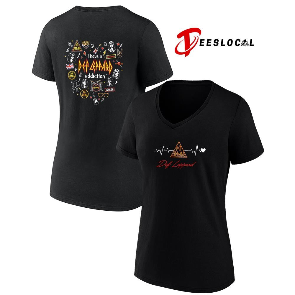 I have a Def Leppard addiction heartbeat signs shirt