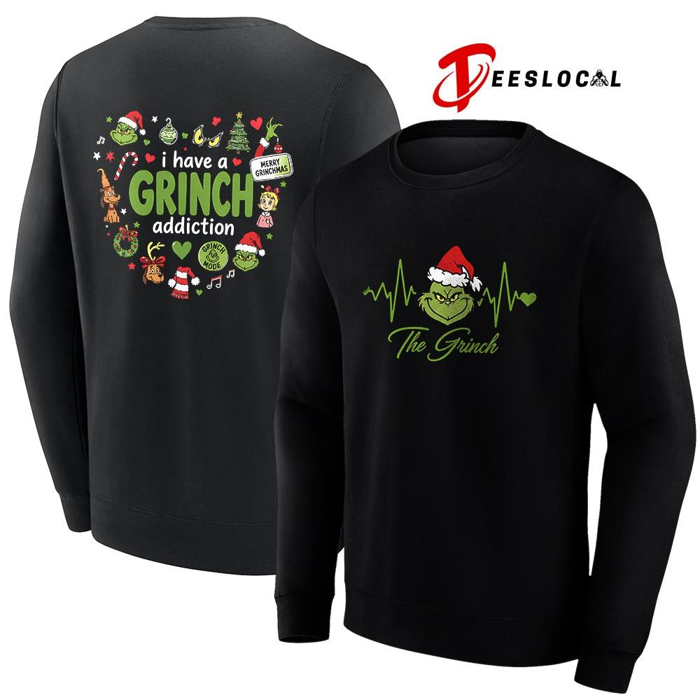 I have a Grinch addiction heartbeat signs shirt