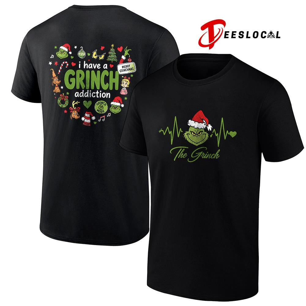 I have a Grinch addiction heartbeat signs shirt