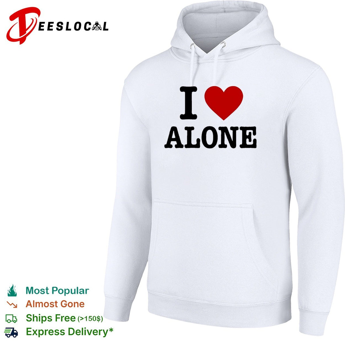 I love alone introvert heart humor shirt