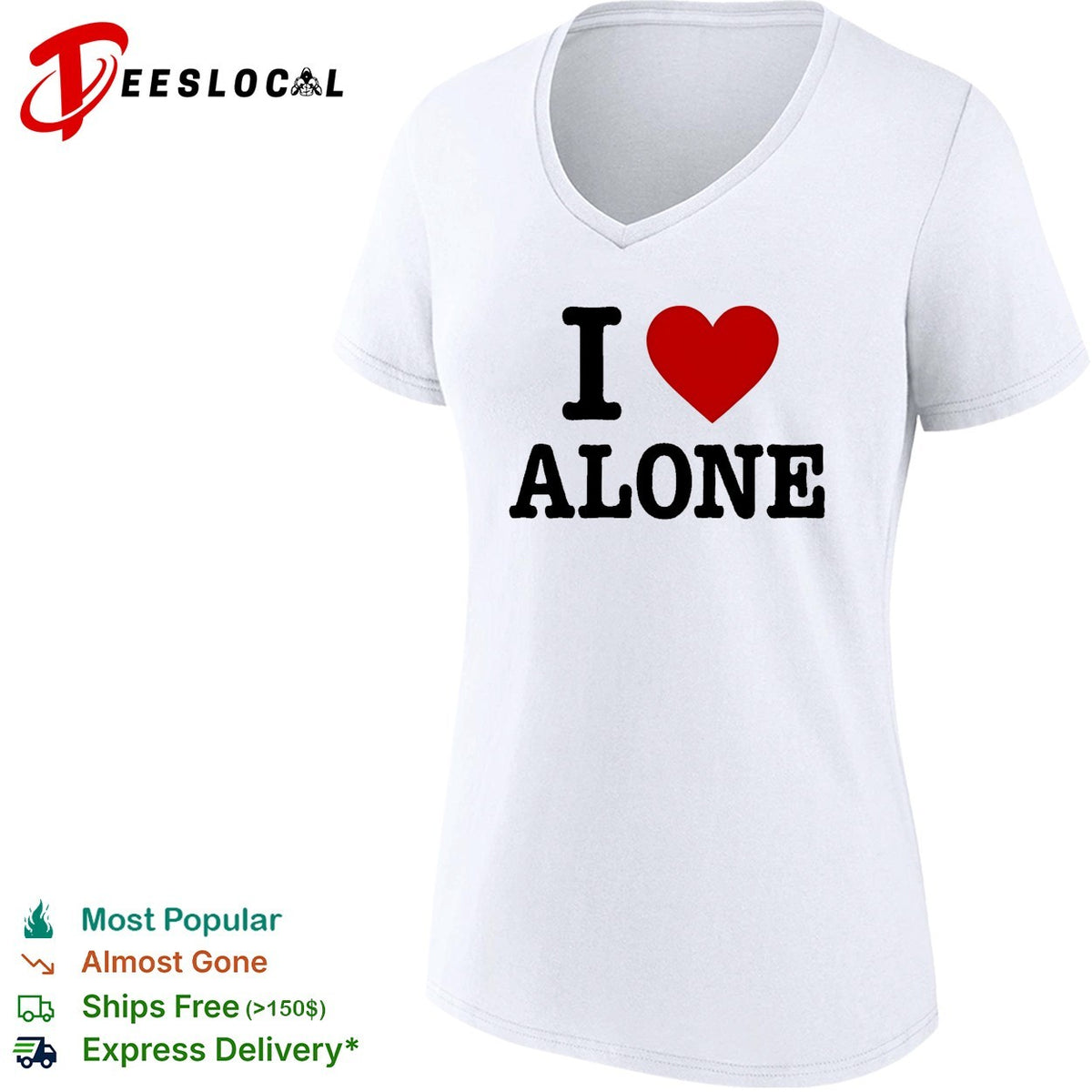 I love alone introvert heart humor shirt