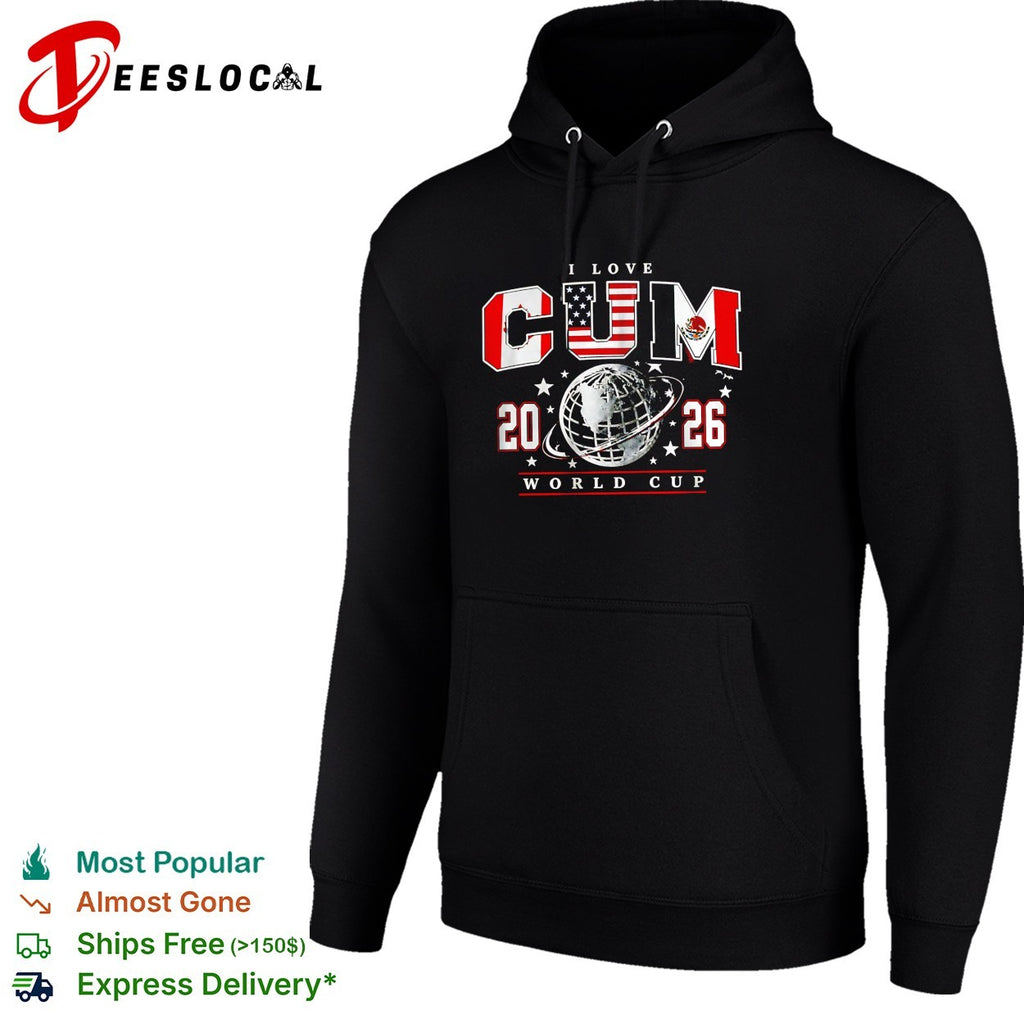 I love cum 2026 World Cup USA Mexico Canada flags globe shirt