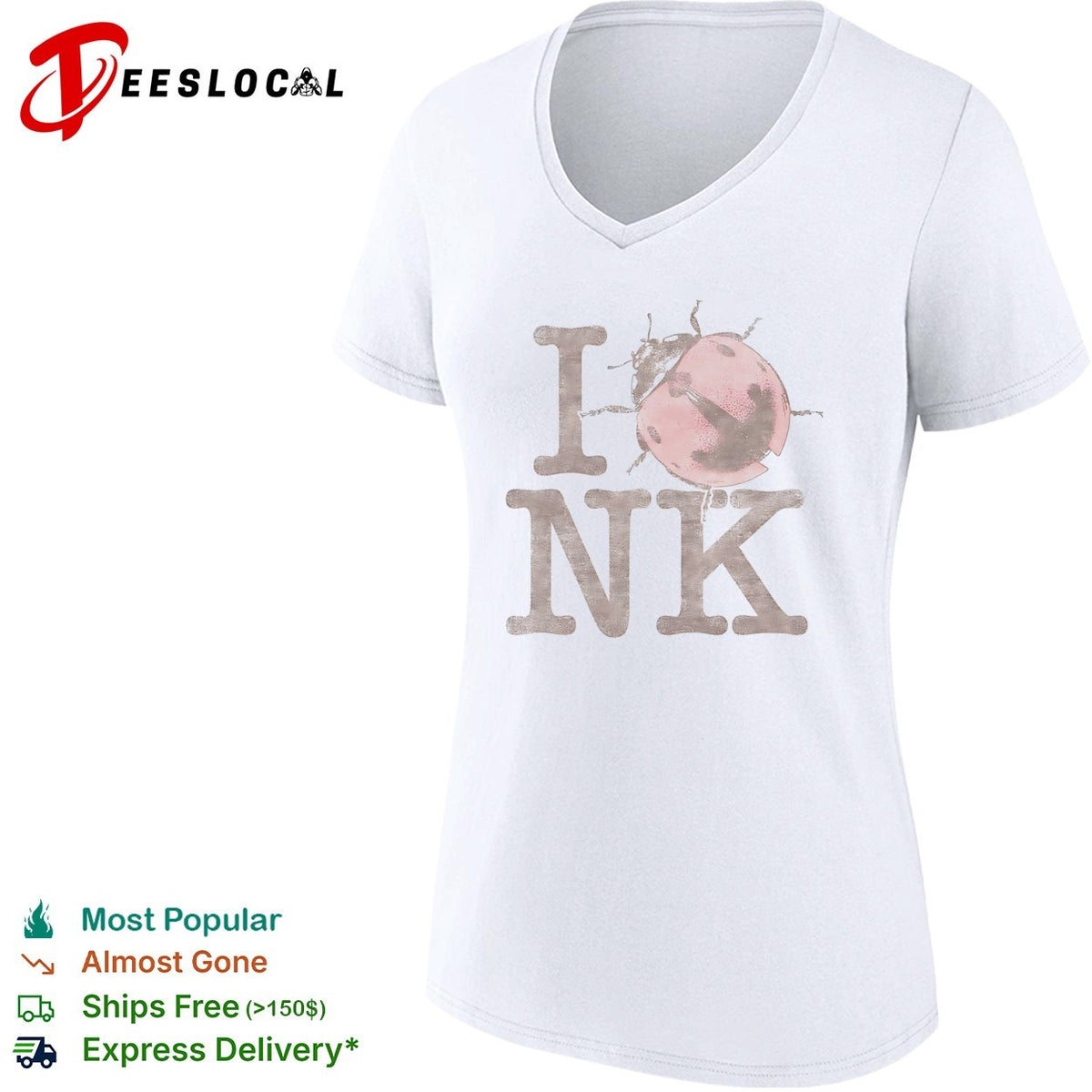 I love ink ladybug insect nature entomology shirt