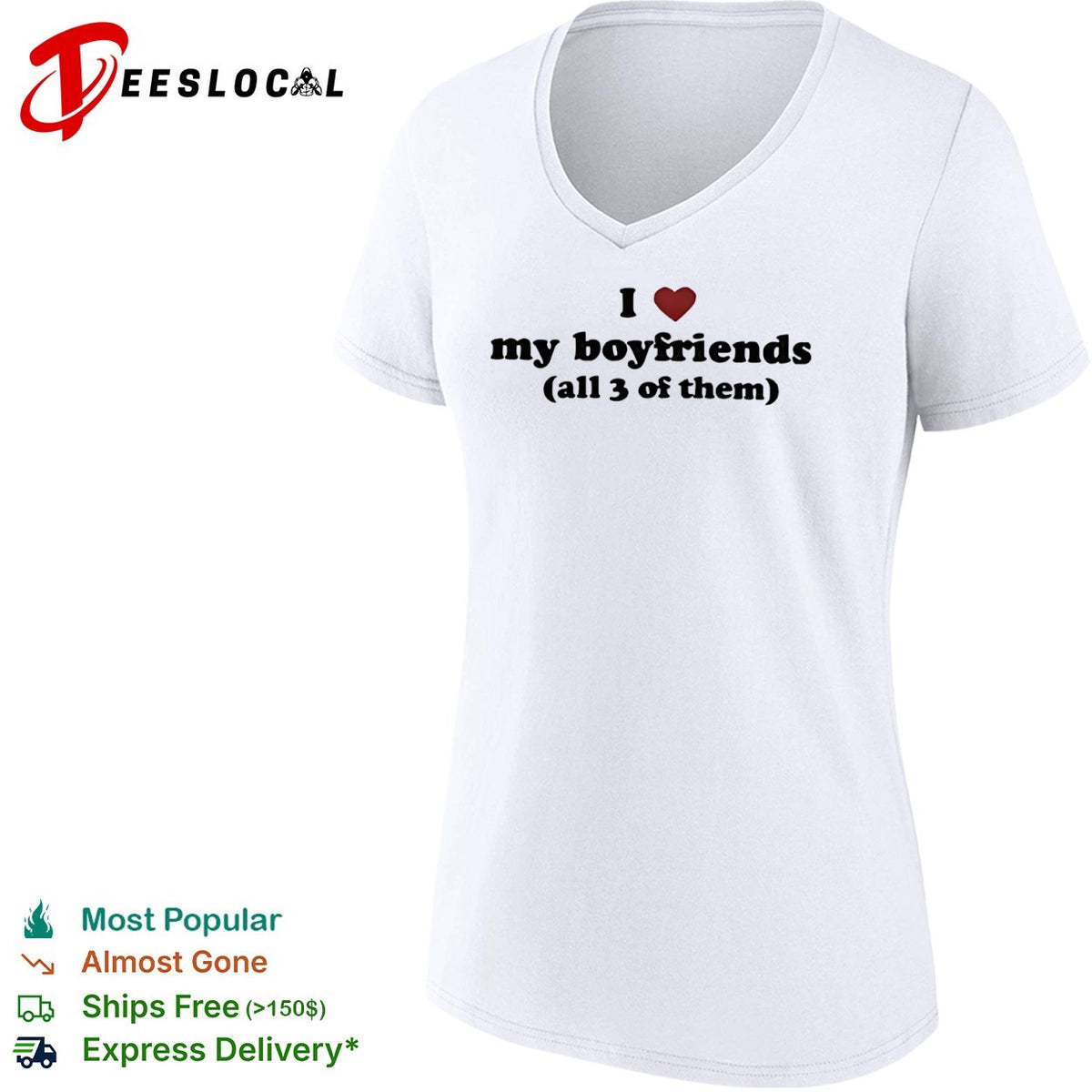 I love my boyfriends all 3 of them shirt