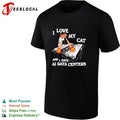 I love my cat and i hate ai data centers laser eye feline funny tech protest shirt