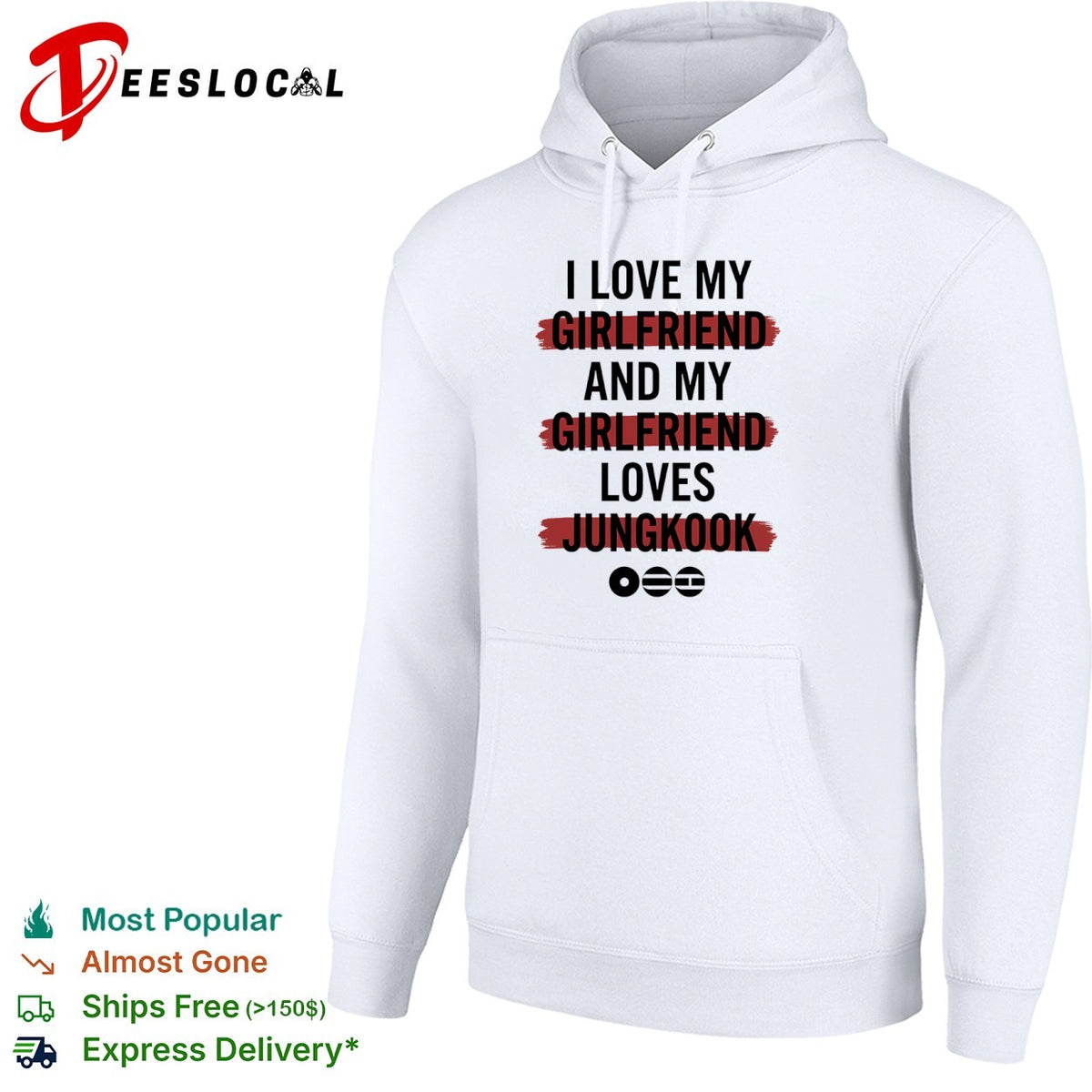 I love my girlfriend and my girlfriend loves Jungkook BTS music shirt
