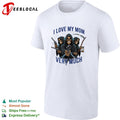 I love my mom very much three grim reapers absurdist humor art shirt