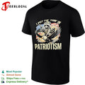 I put the tism in patriotism Raccoon riding eagle tactical weapon graphic shirt