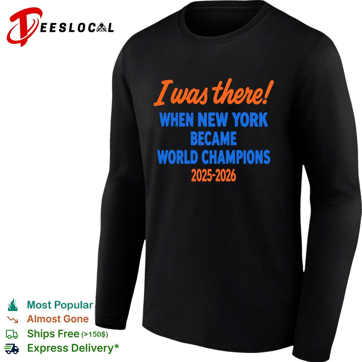 I was there when New York became World Champions 2025-2026 fan witness shirt