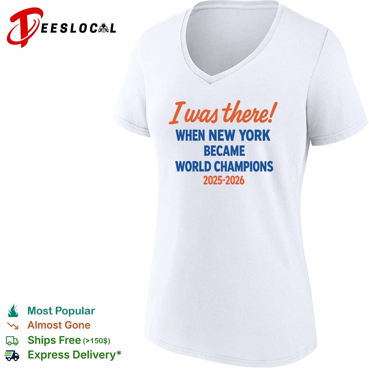 I was there when New York became world champions 2025 2026 shirt