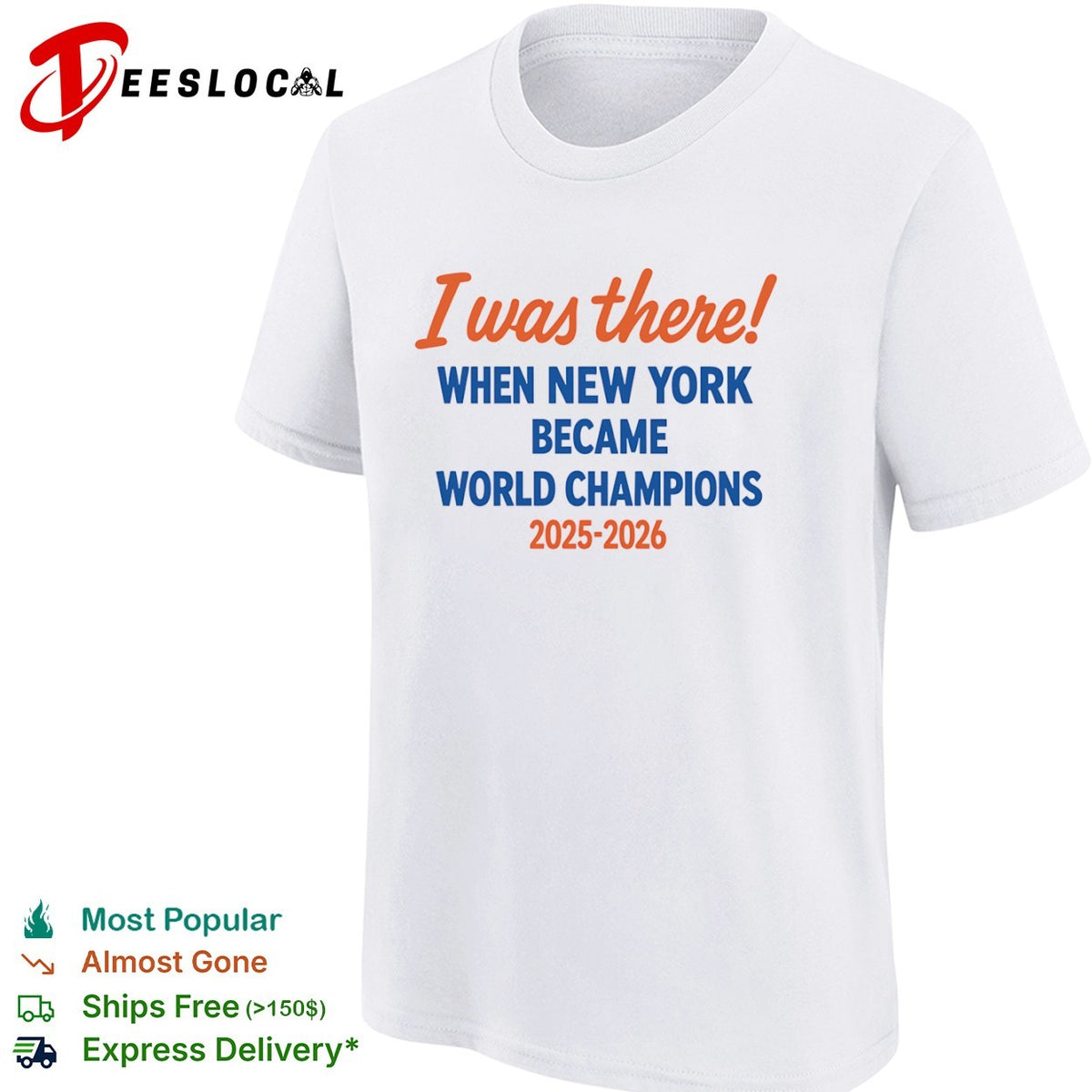 I was there when New York became world champions 2025 2026 shirt