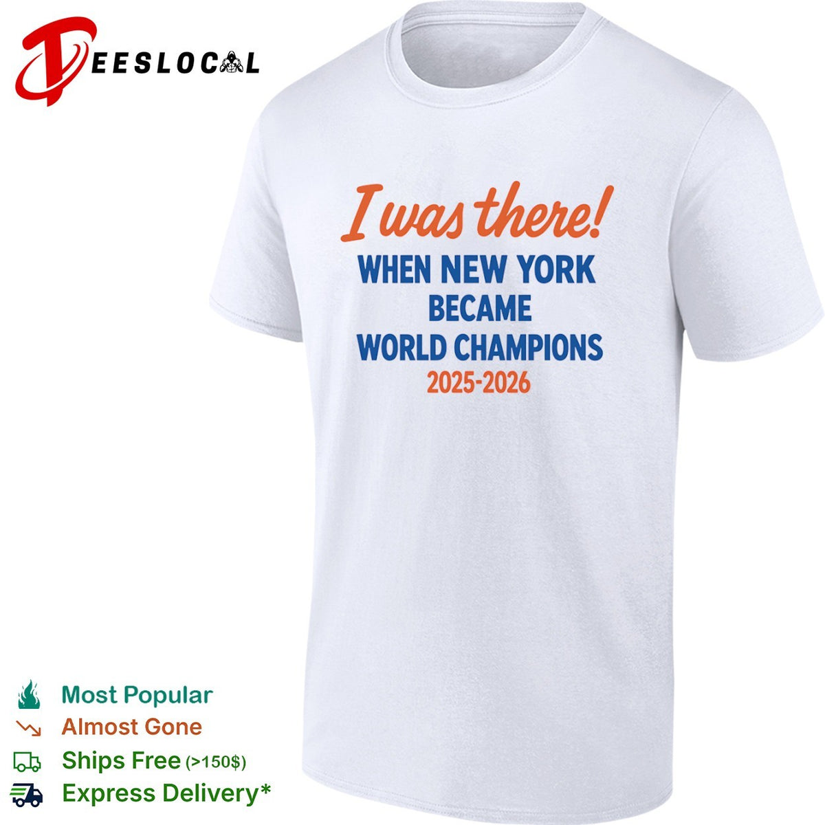 I was there when New York became world champions 2025 2026 shirt