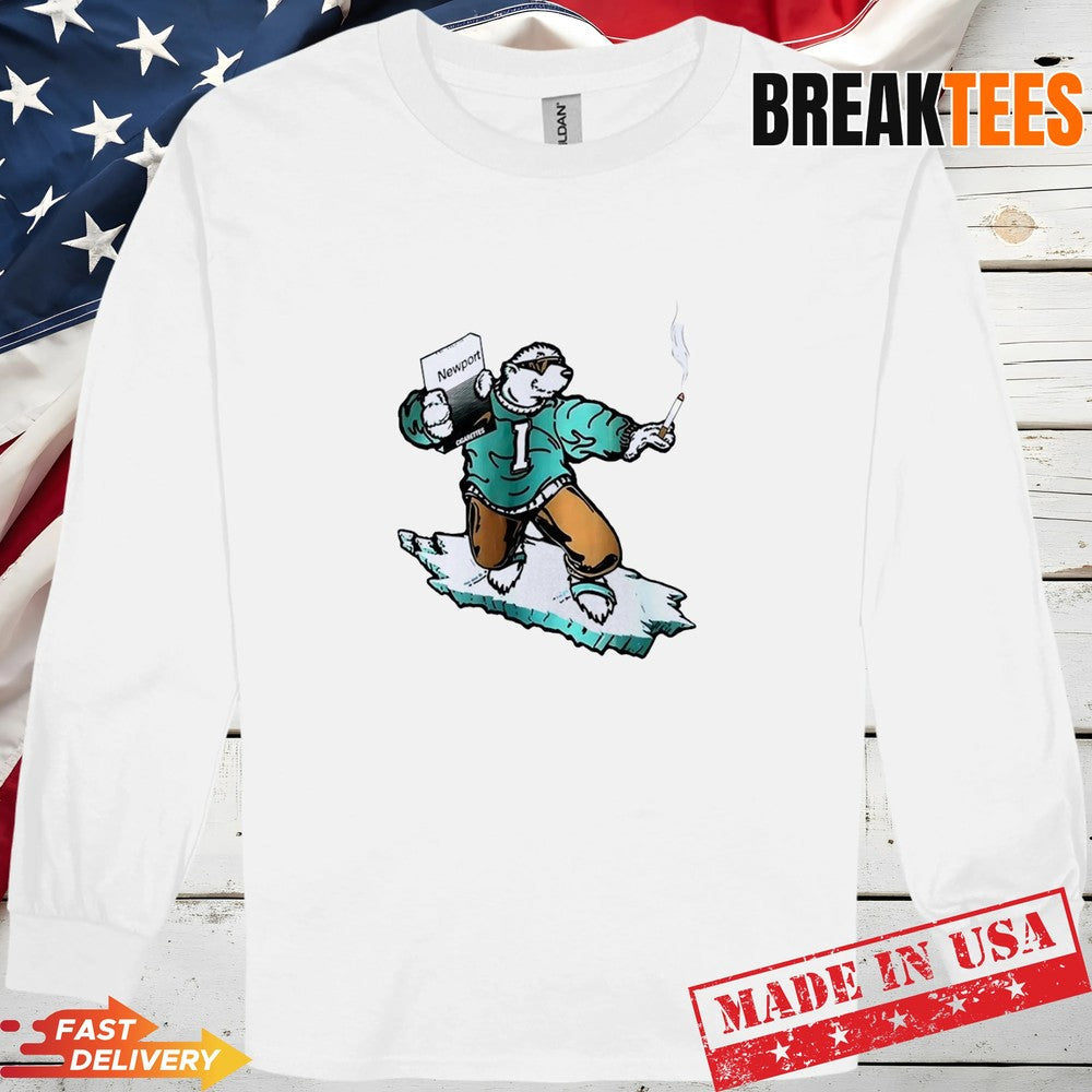 Icee Bear Smoking Newport cigarettes pack T-Shirt