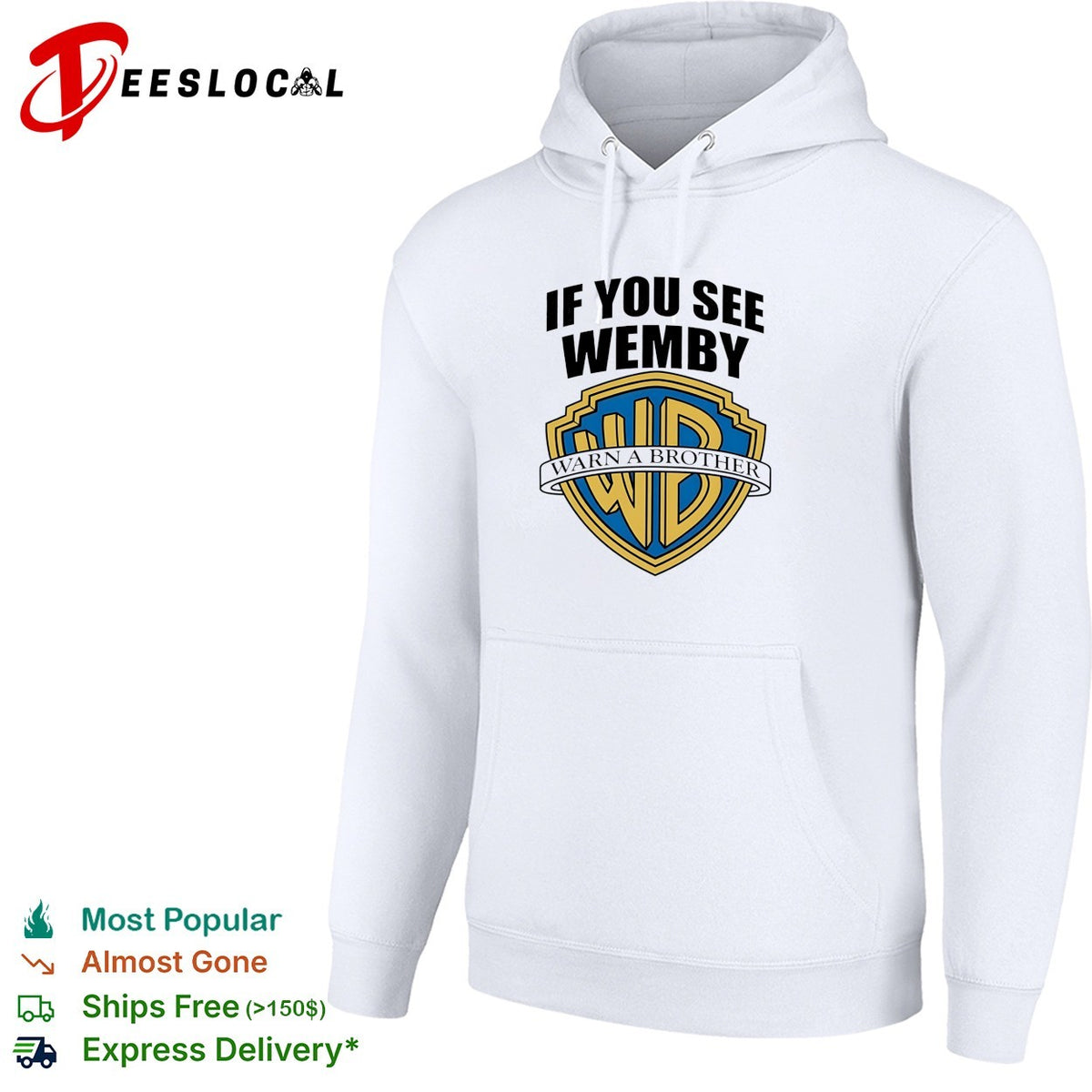 If you see Wemby warn a brother WB studio shield parody humor shirt