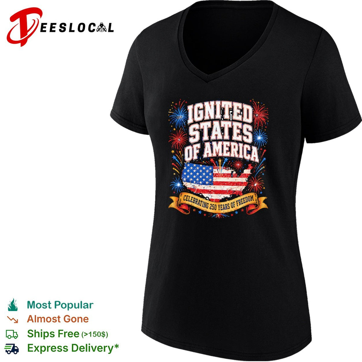 Ignited States of America celebrating 250 years of freedom fourth of july shirt