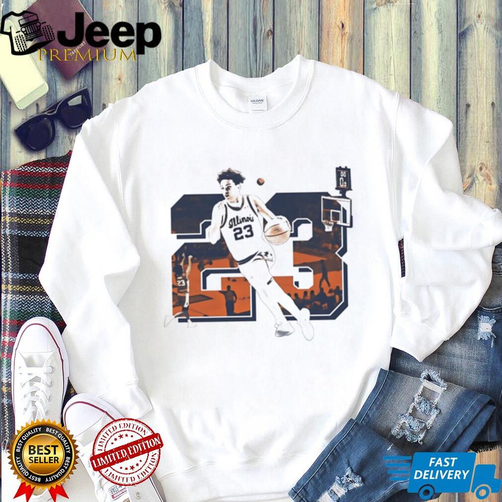 Illinois Basketball #23 Graphic Player White T Shirt