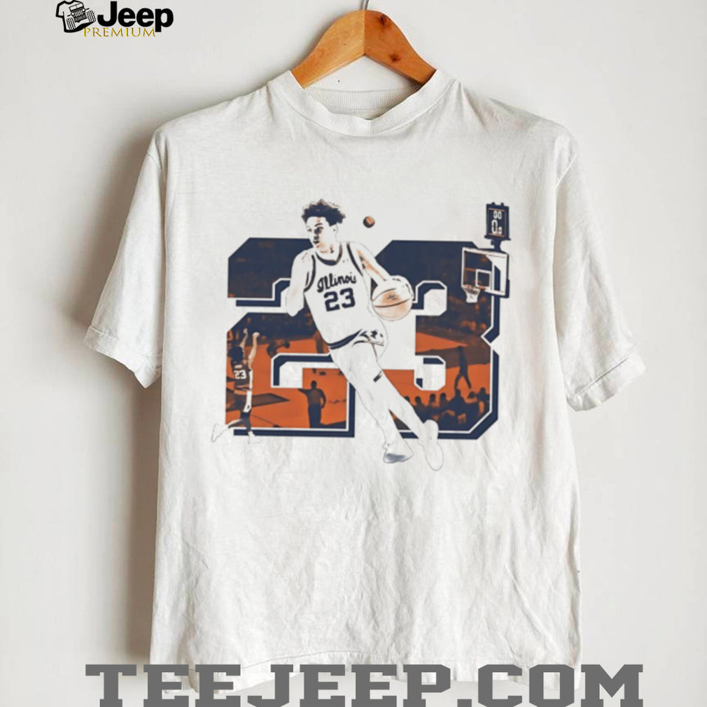 Illinois Basketball #23 Graphic Player White T Shirt