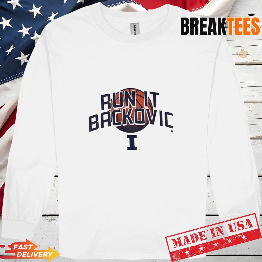 Illinois Fighting Illini Basketball Andrej Stojakovic Run It Backovic T-Shirt