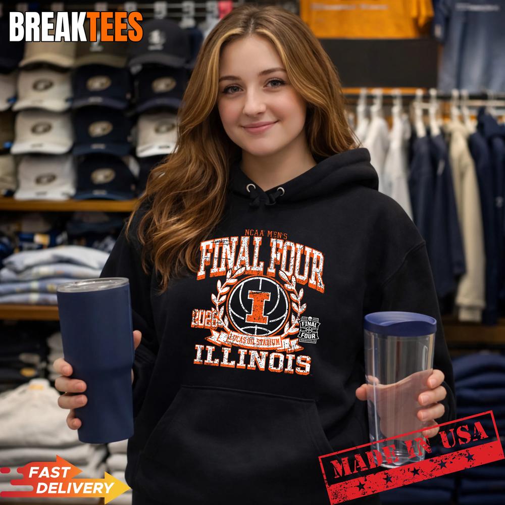 Illinois Illini Final Four 2026 Men’s Basketball Vintage T-Shirt – Premium Fan Gear