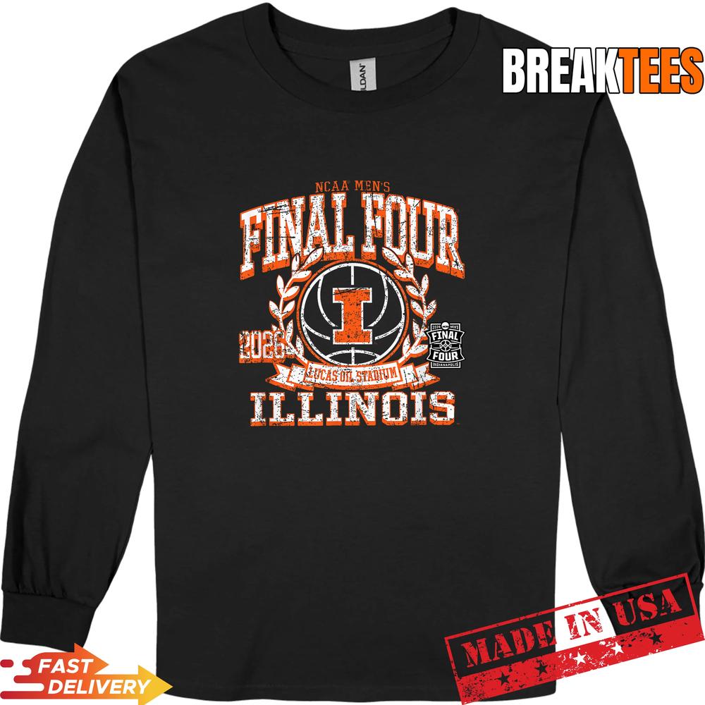 Illinois Illini Final Four 2026 Men’s Basketball Vintage T-Shirt – Premium Fan Gear