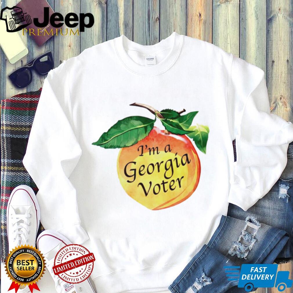Im A Georgia Voter Watercolor Peach Election Pride T Shirt