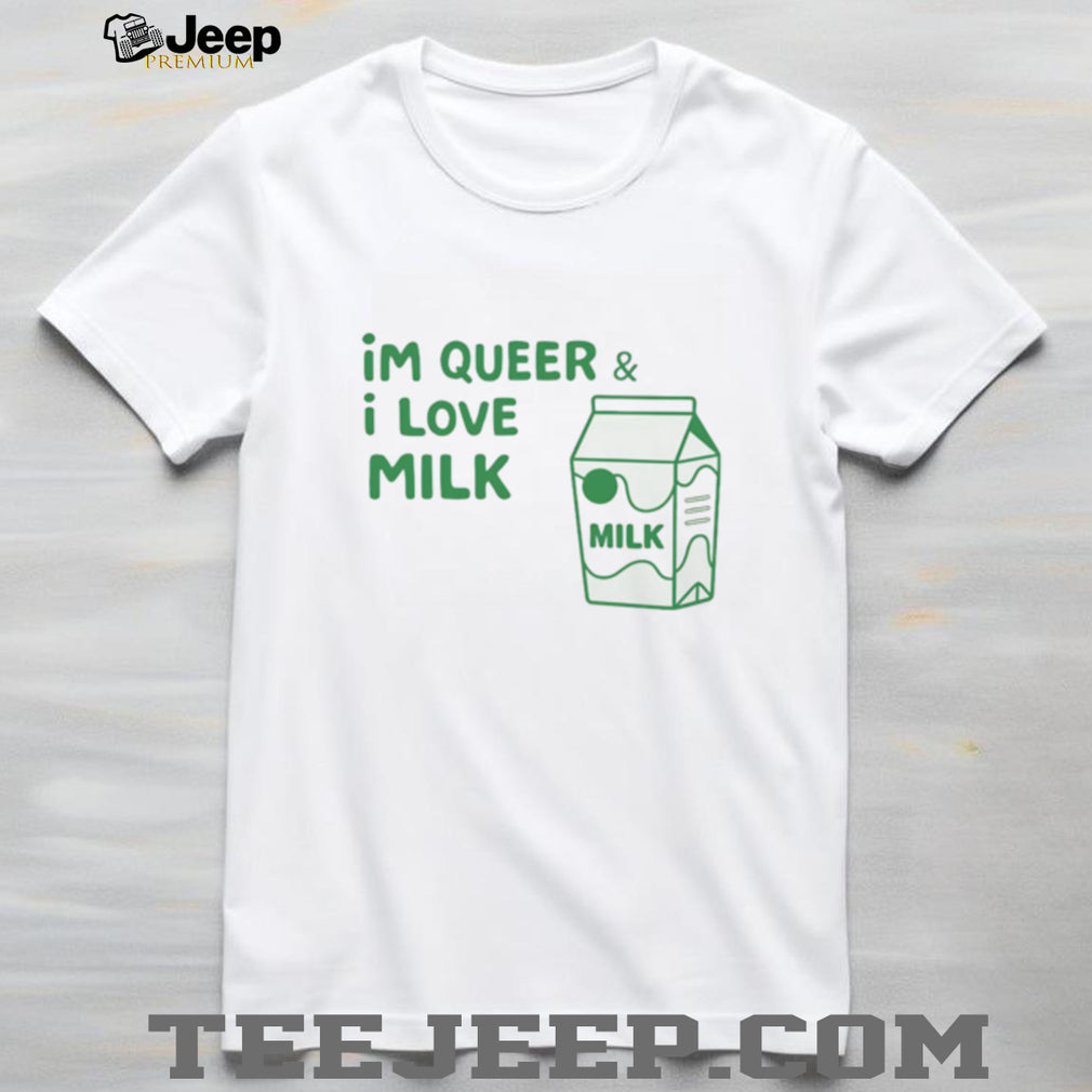 I’m Queer and I Love Milk Funny Cartoon Carton T Shirt