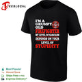 I’m a Grumpy old Firefighter my level of sarcasm depends on your level of stupidity shirt