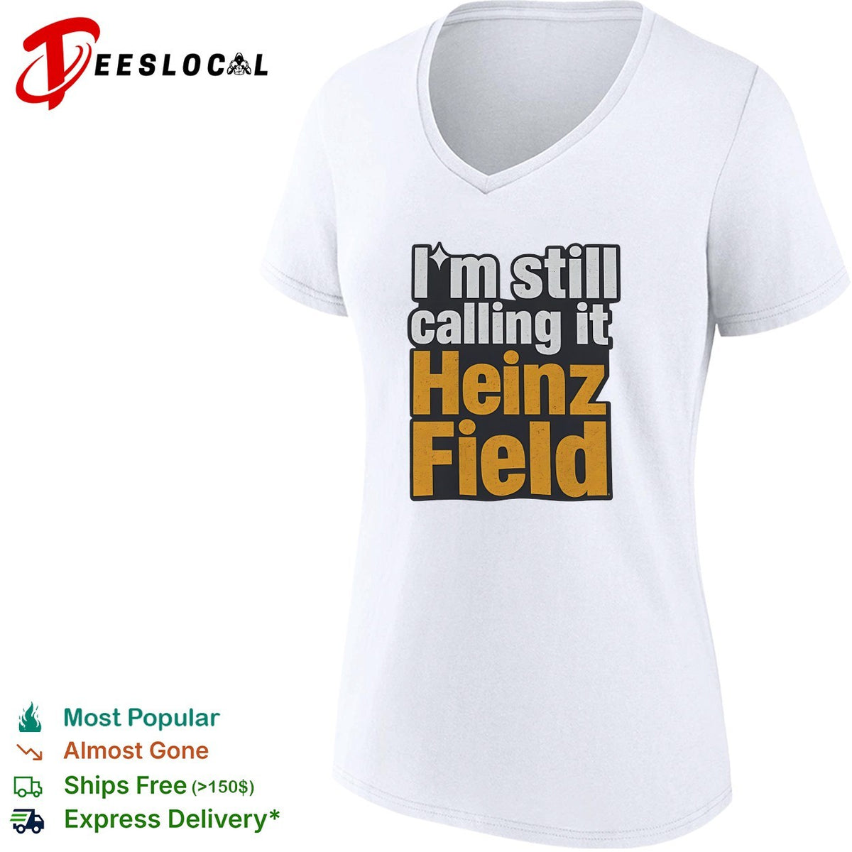 I’m still calling it Heinz Field Pittsburgh nostalgia bold varsity text shirt
