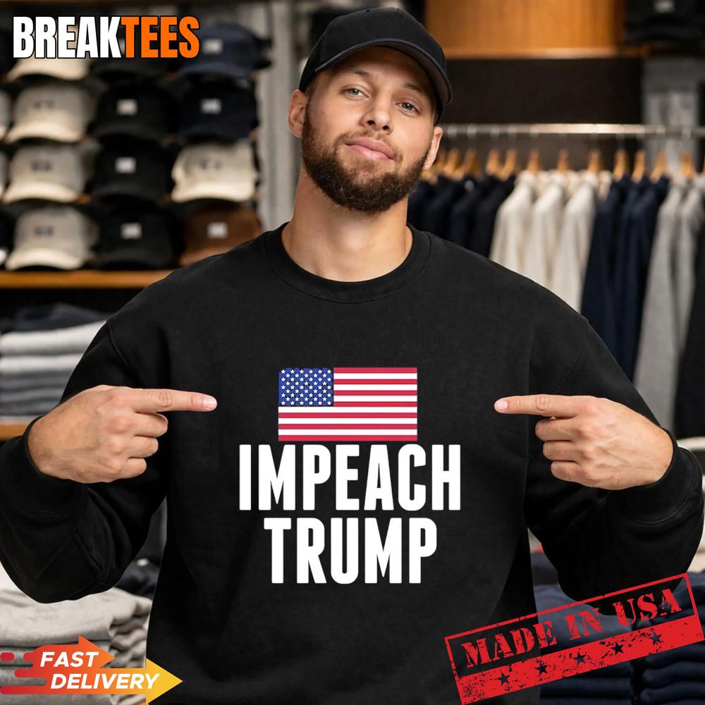 Impeach Trump American flag T-Shirt