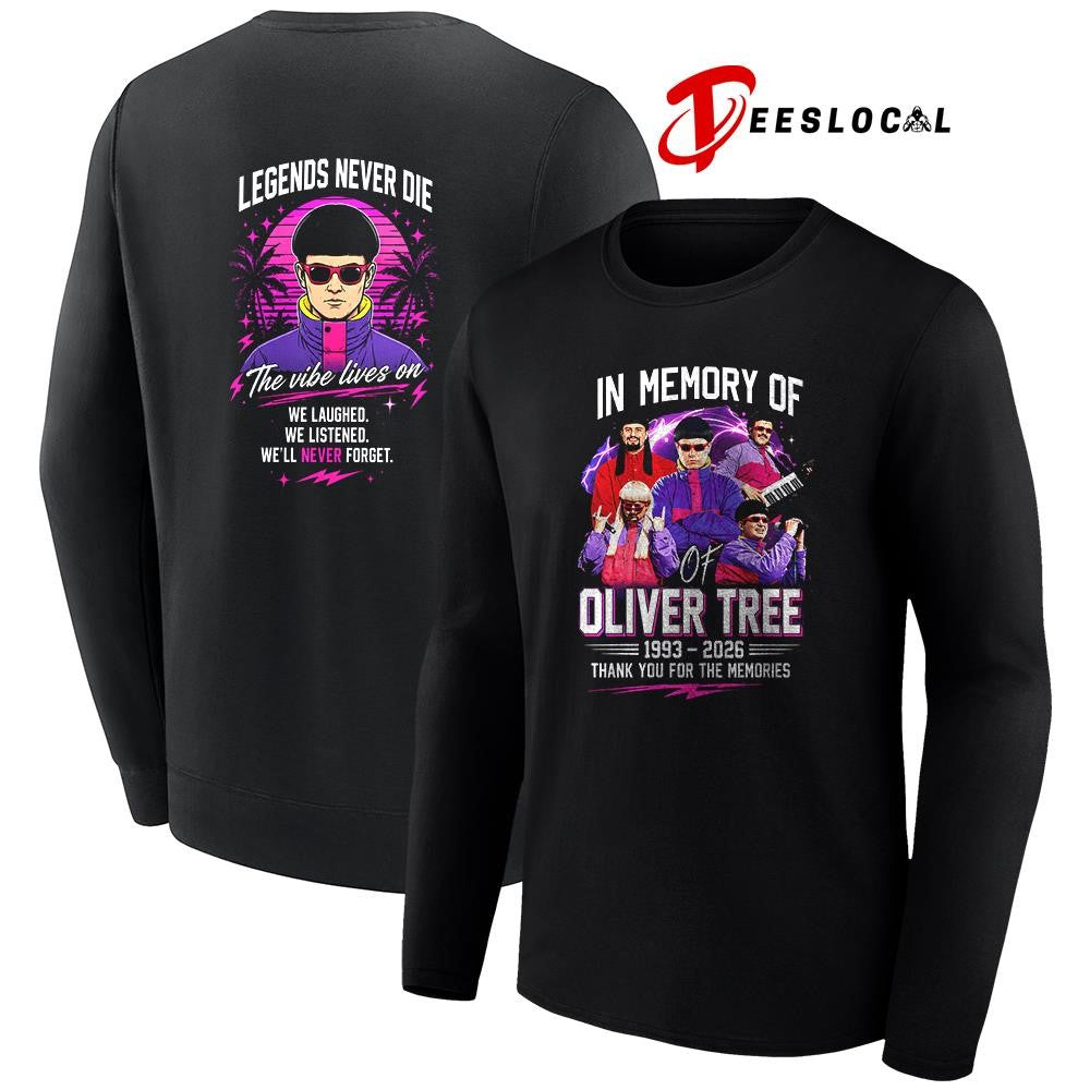 In loving memory of Oliver Tree legends never die the vibe lives on shirt